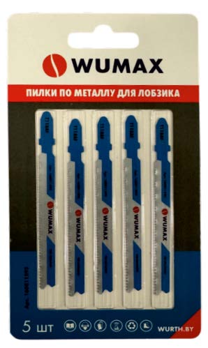 Пилки для лобзика (металл), 66х1,1/1,5, 5 шт., WUMAX