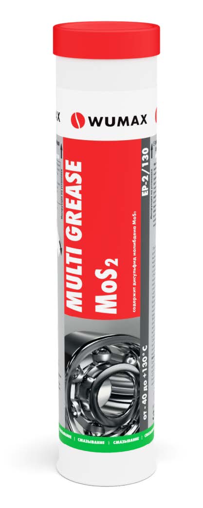 Многоцелевая пластичная смазка в тубе MULTI GREASE MoS2,  EP-2/130, 380 гр. WUMAX