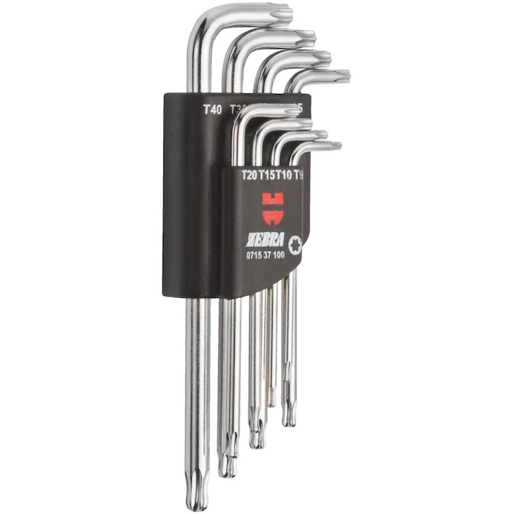 Набор угловых винтовертов ZEBRA, TORX,8шт