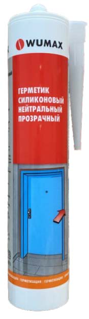 Герметик силиконовый нейтральный, прозрачный 280мл, Wumax