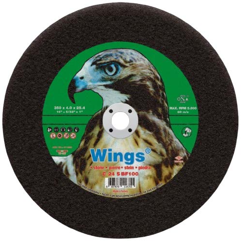 Круг отрезной D350х4,0x20 мм, прямой 100м/с для бензореза WINGS