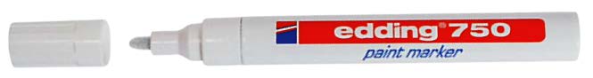 Маркер перм. на нитриловой краске "750" Edding, белый