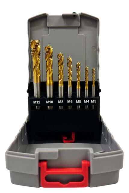 Набор метчиков машинных для глухих отверстий HSCO M3-M12, DIN 371, 7шт., WUMAX