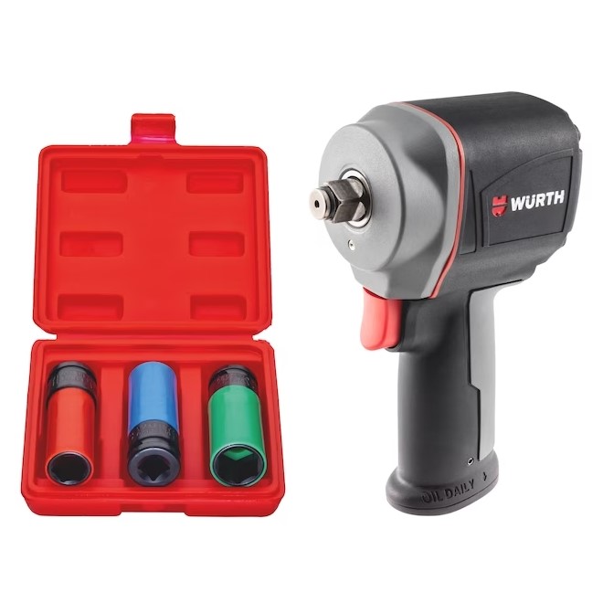 Пневмогайковерт DSS1/2" PREMIUM с набором головок