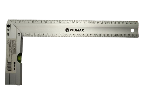 Угольник строительный алюминиевый, 300 мм, WUMAX Угольник строительный алюминиевый, 300 мм, WUMAX