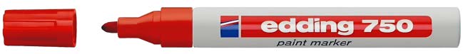 Маркер перм. на нитриловой краске "750" Edding, красный