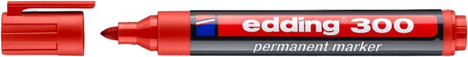 Маркер перм. "300"Edding  красный