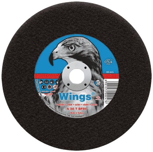 Круг отрезной D350х3,5x32 мм, прямой, сталь, WINGS