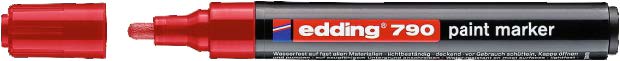 Маркер перм. на нитриловой краске "790"Edding  красный
