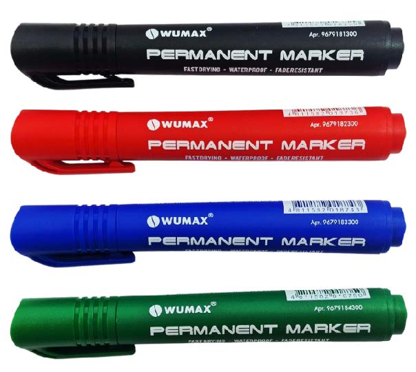 Маркер перманентный красный, WUMAX