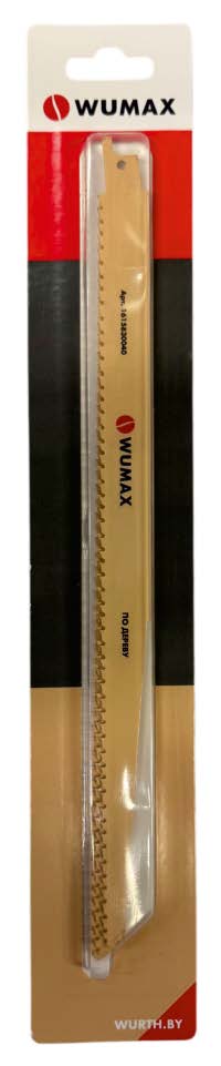 Пилки для сабельной пилы (дерево), 305Х3,6/5,1, 5 шт., WUMAX