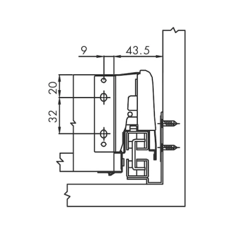 Система выдвижения ящиков SLIDEBOX, серый, 450 мм
