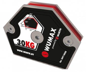 Угольник магнитный для сварки, 30 кг, WUMAX