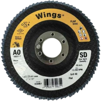 Диск лепестковый Wings, 125мм, Р40, прямой, сталь