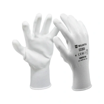 Перчатки защитные от минимальных рисков, White PU, р. 9