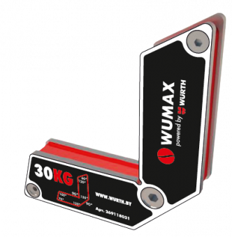 Угольник магнитный для сварки (внешний угол), 30 кг, WUMAX