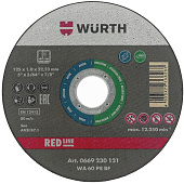 Круг отрезной  d 125x0,8 мм., прямой, RED LINE, нерж.сталь