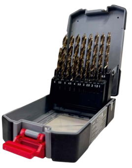 Набор сверел по металлу HSCO (5% Co) DIN338 MULTISTEP, 19 шт. 1-10 мм./0,5, WUMAX