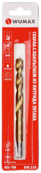 Сверло по металлу WUMAX HSS-TiN 5,0 мм, DIN338, блистер