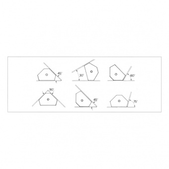 Шаблон магнитный угловой L96XB64MM