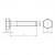 Болт с 6-гр. гол., к.п. 8,8, DIN 931, (A2K) М36х160