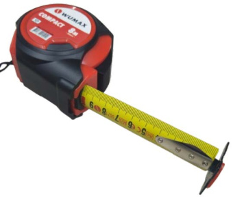 Рулетка измерительная, 5м*25мм, магнитная, 2 класс, COMPACT, WUMAX