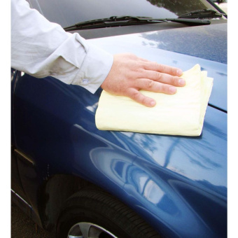 Замша искусственная технического назначения 64X43CM,желтая